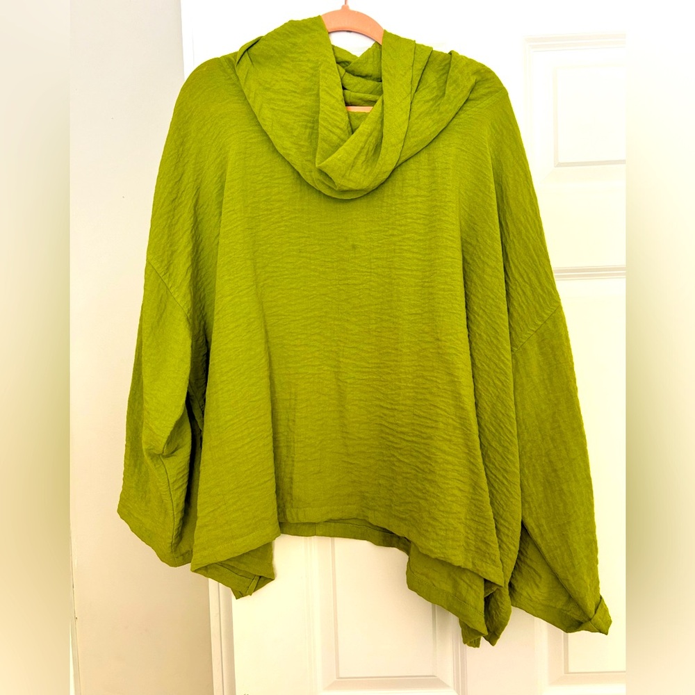 Eleven Stitch Lime Green Cowel Neck Top